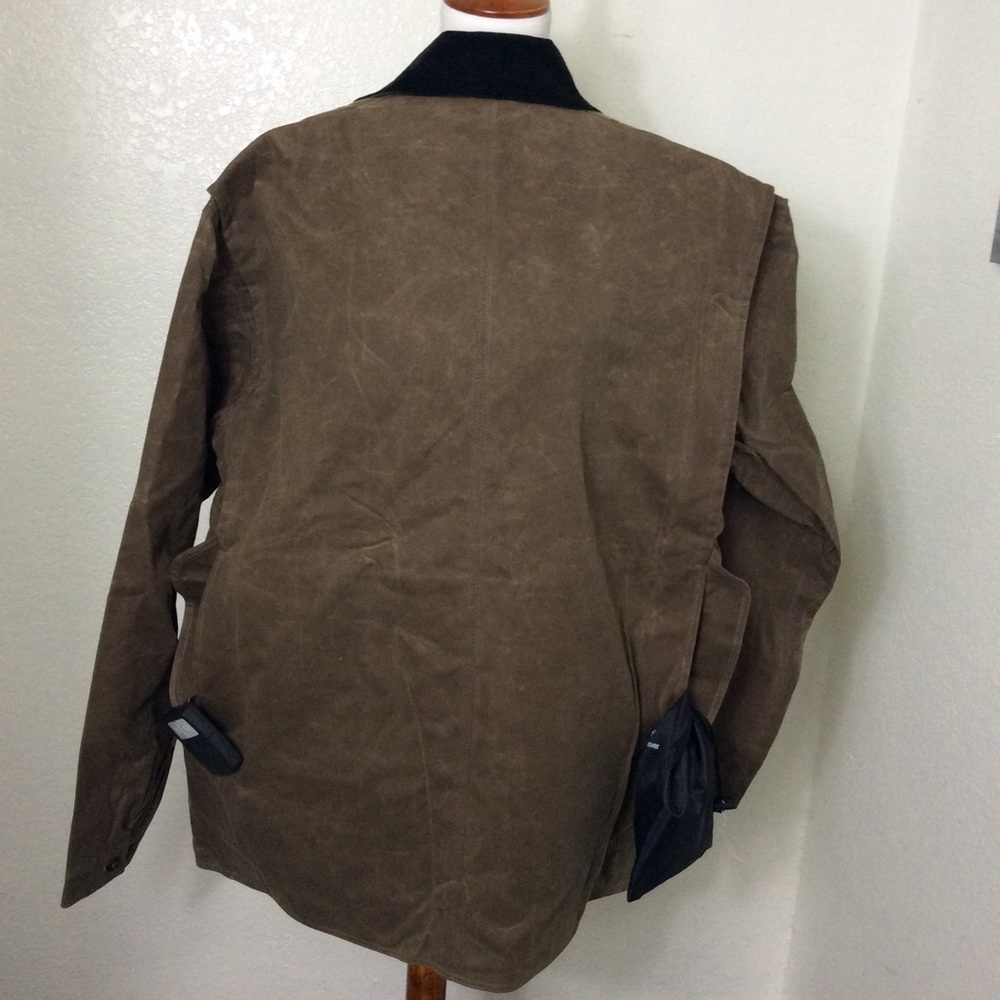 Mens Hunting Waxed Oiled Hunting Cotton Field Coat MADE IN USA - Picture 5 of 9